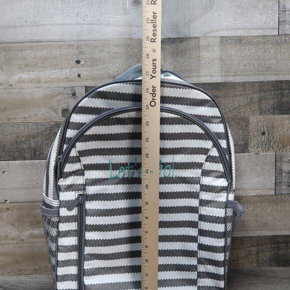 Thirty-One Gray White Backpack Lets Go - Picture 7 of 10